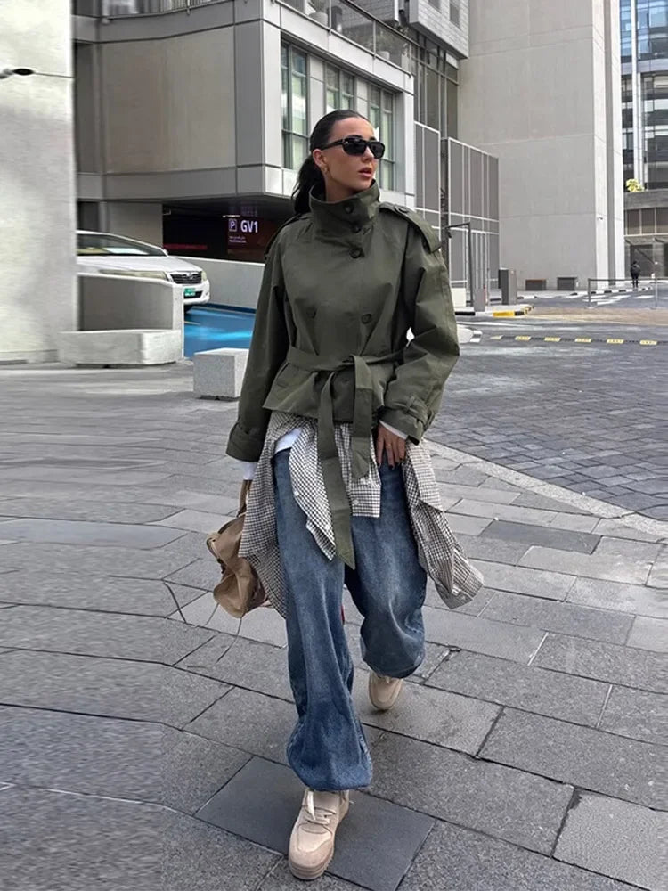 Thea Belted Short Trench Coat