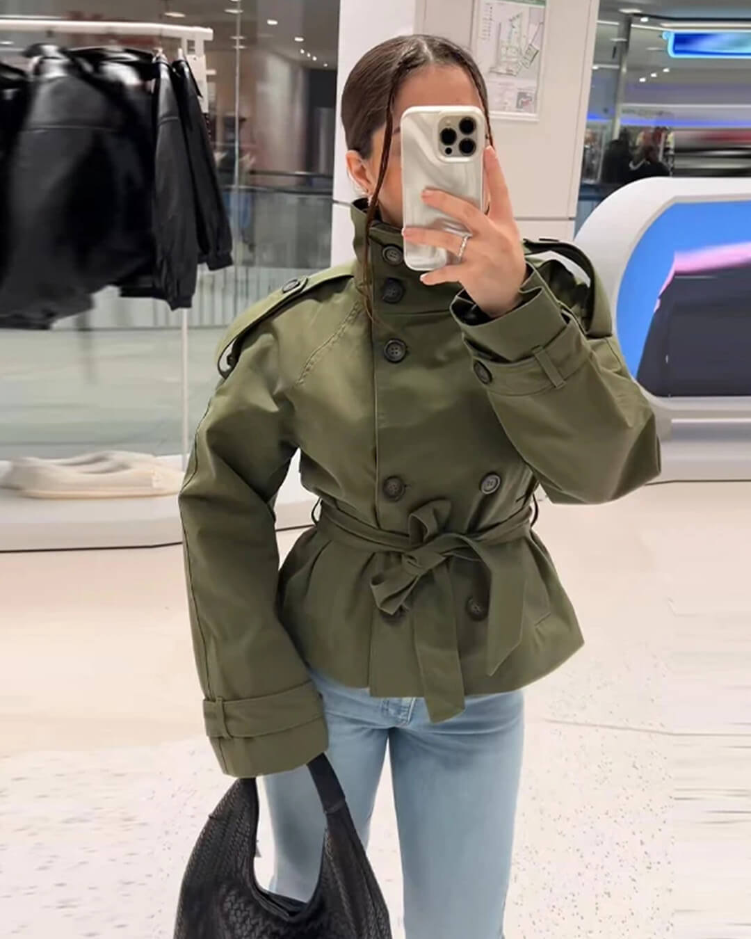 Thea Belted Short Trench Coat
