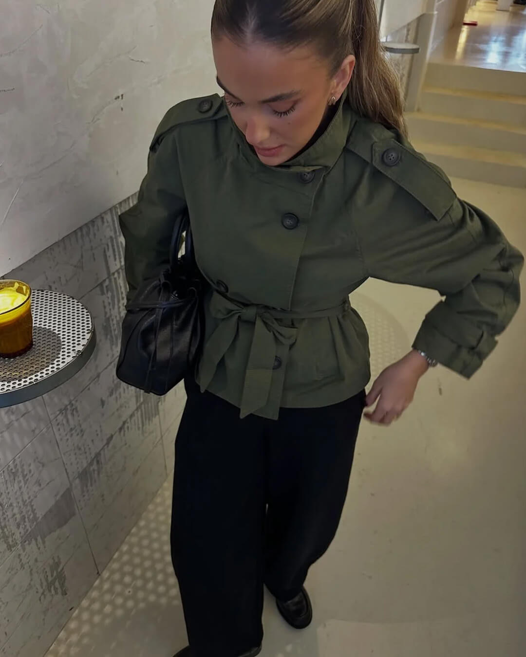 Thea Belted Short Trench Coat