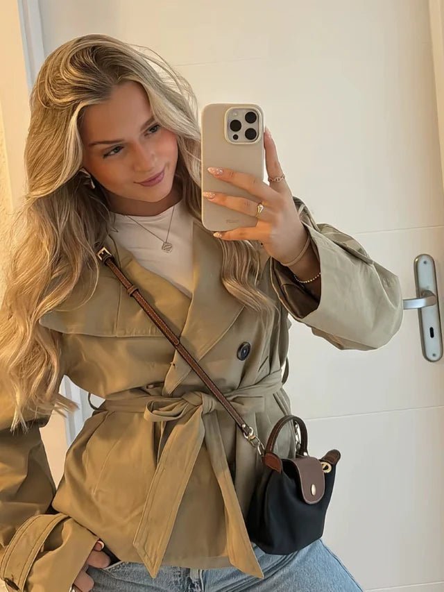 Thea Belted Short Trench Coat