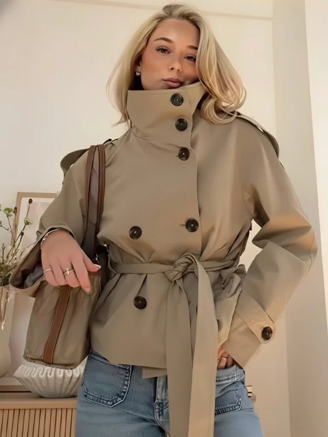 Thea Belted Short Trench Coat