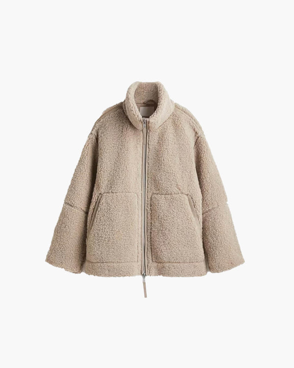 Tidy teddyjakke med glidelås