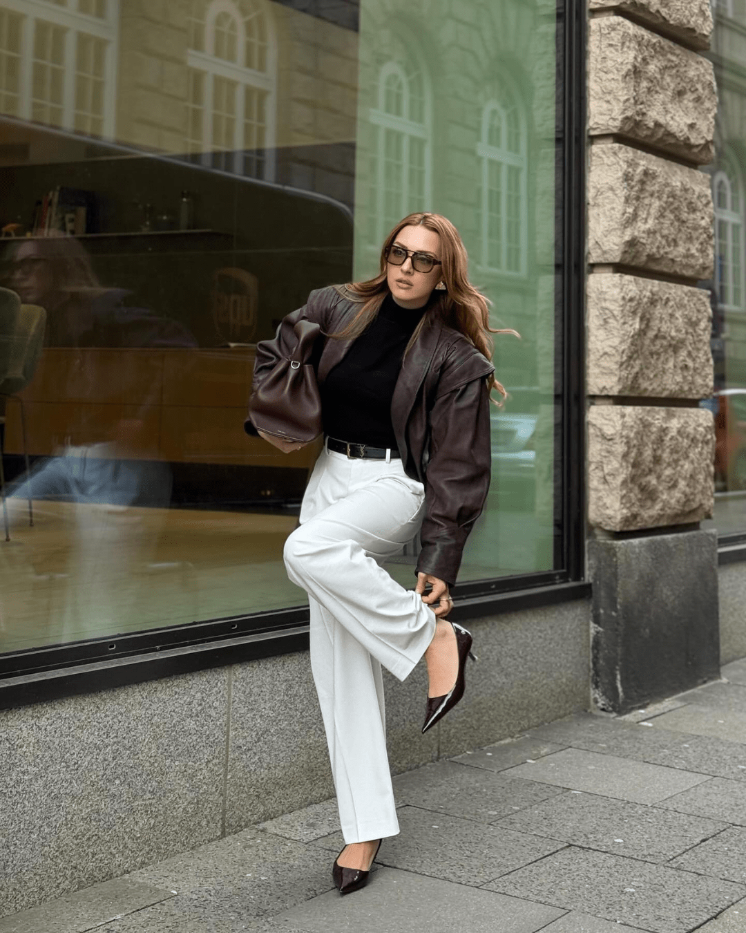 Veronica jakke i imitert skinn