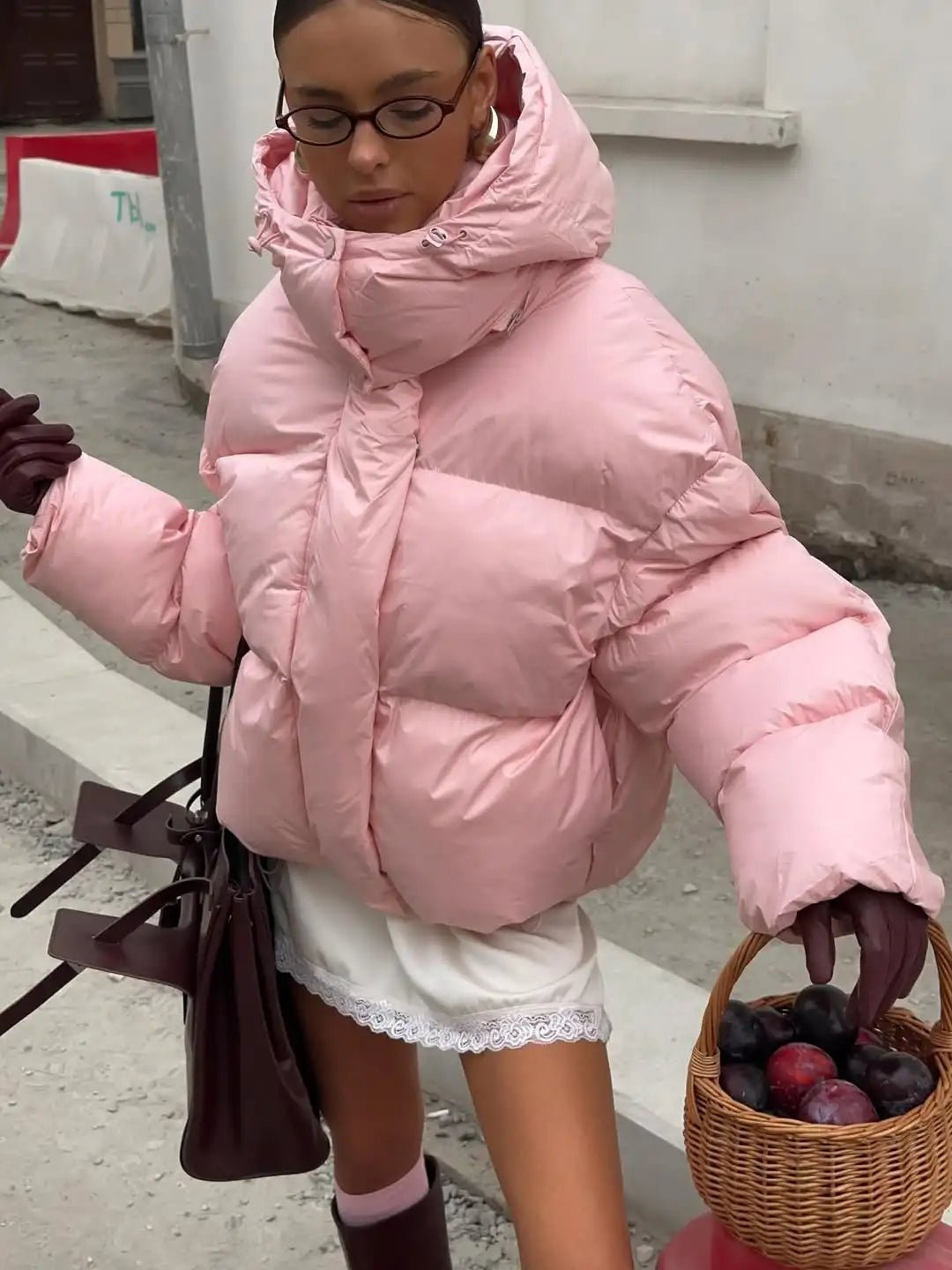 Vina vattert jakke med hette