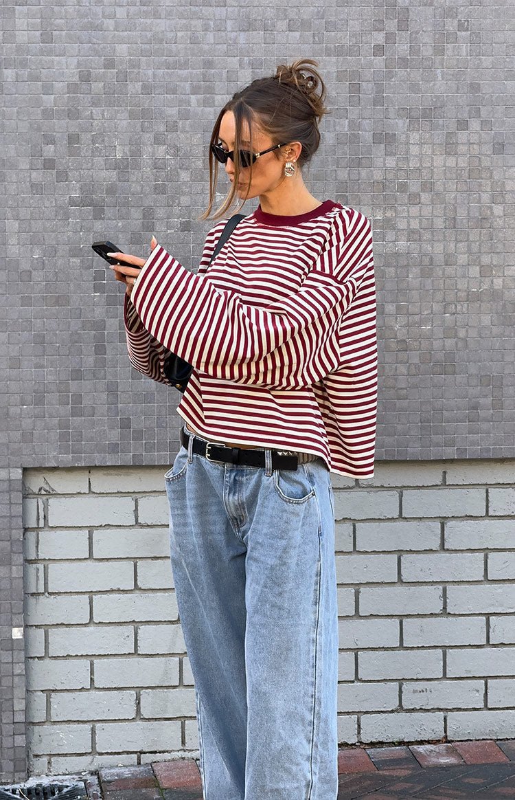 Vivien Striped Oversized Knit Sweater