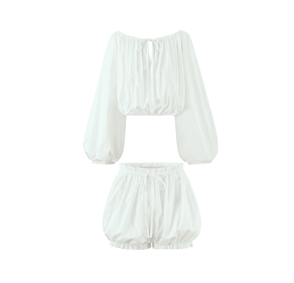 Zoe sett med off-shoulder-topp og shorts
