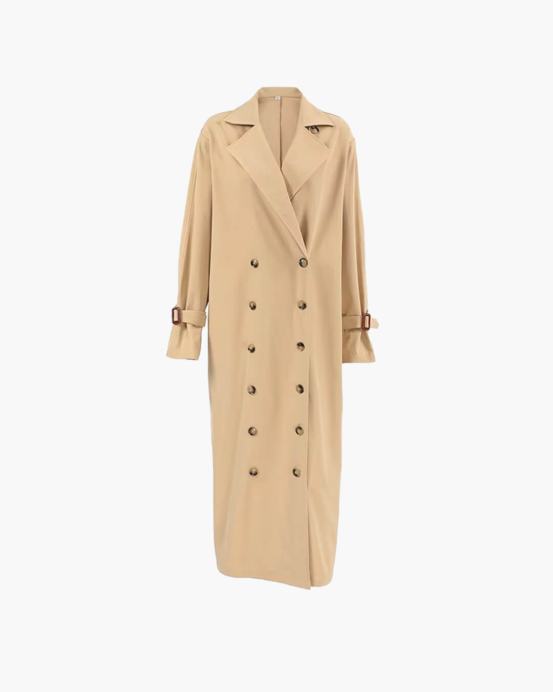 Vera Double-Breasted Trench Coat in beige – product shot